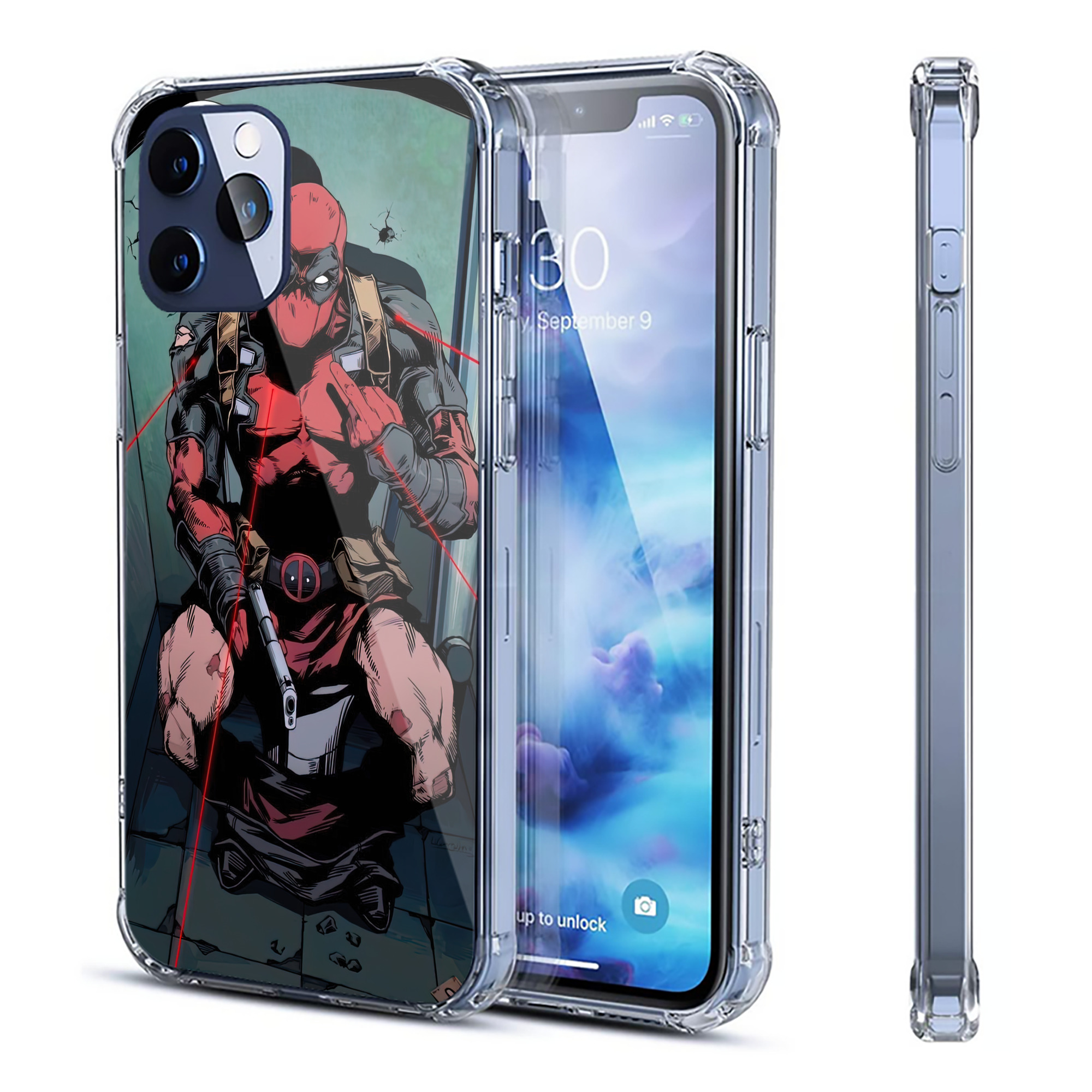 （画像用） Deadpool デッドプール 【iPhone 12シリーズ対応】透明スマホケース（クリアソフトケース）